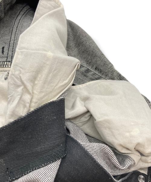 JOHN LAWRENCE SULLIVAN（ジョン ローレンス サリバン）JOHN LAWRENCE SULLIVAN (ジョン ローレンス サリバン) BLEACHED DENIM ZIPPED PANTS/ブリーチデニム ジップパンツ グレー サイズ:44の古着・服飾アイテム