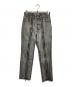 JOHN LAWRENCE SULLIVAN（ジョン ローレンス サリバン）の古着「BLEACHED DENIM ZIPPED PANTS/ブリーチデニム ジップパンツ」｜グレー