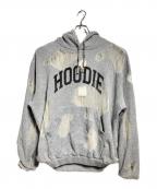 doubletダブレット）の古着「RIPPED OFF KNIT HOODIE/ダメージ加工ニットフーディー」｜グレー
