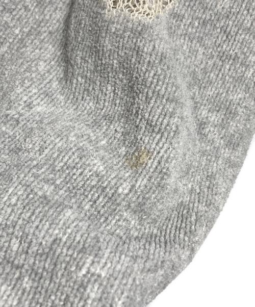 doublet（ダブレット）doublet (ダブレット) RIPPED OFF KNIT HOODIE/ダメージ加工ニットフーディー グレー サイズ:Sの古着・服飾アイテム