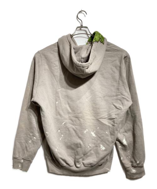 doublet（ダブレット）doublet (ダブレット) MOSS-GROWN EMBROIDERY HOODIE/モスグラウンエンブロイダリーフーディー ベージュ×グリーン サイズ:Lの古着・服飾アイテム