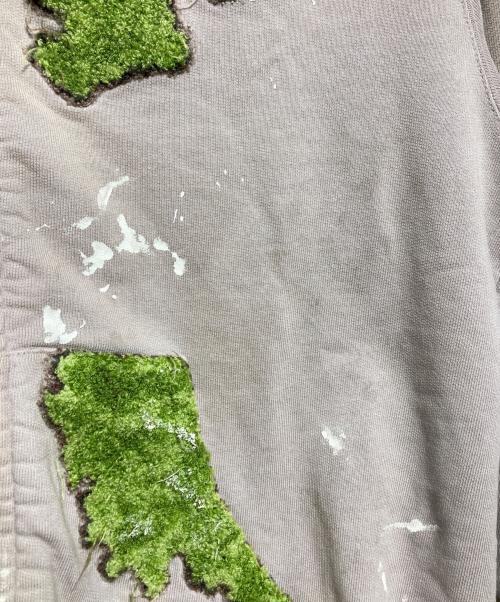 doublet（ダブレット）doublet (ダブレット) MOSS-GROWN EMBROIDERY HOODIE/モスグラウンエンブロイダリーフーディー ベージュ×グリーン サイズ:Lの古着・服飾アイテム