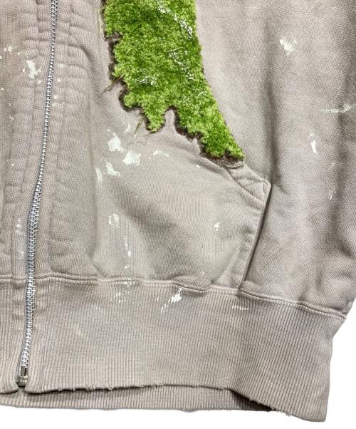 doublet（ダブレット）doublet (ダブレット) MOSS-GROWN EMBROIDERY HOODIE/モスグラウンエンブロイダリーフーディー ベージュ×グリーン サイズ:Lの古着・服飾アイテム