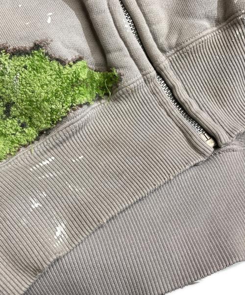 doublet（ダブレット）doublet (ダブレット) MOSS-GROWN EMBROIDERY HOODIE/モスグラウンエンブロイダリーフーディー ベージュ×グリーン サイズ:Lの古着・服飾アイテム