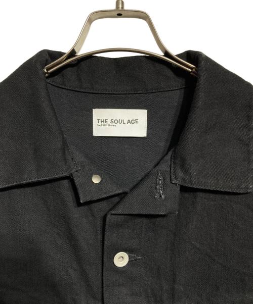 THE SOUL AGE（ザソウルエイジ）THE SOUL AGE (ザソウルエイジ) Mecha Face Denim Jacket ブラック サイズ:Mの古着・服飾アイテム