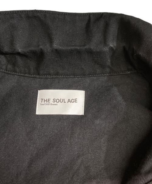 THE SOUL AGE（ザソウルエイジ）THE SOUL AGE (ザソウルエイジ) Mecha Face Denim Jacket ブラック サイズ:Mの古着・服飾アイテム