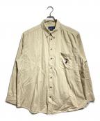 POLO RALPH LAURENポロ・ラルフローレン）の古着「ベアー刺繍シャツ/Bear-embroidered shirt」｜ベージュ