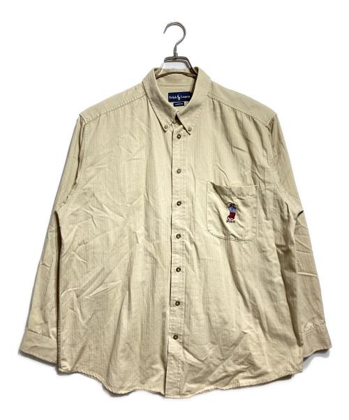 POLO RALPH LAUREN（ポロ・ラルフローレン）POLO RALPH LAUREN (ポロ・ラルフローレン) ベアー刺繍シャツ/Bear-embroidered shirt ベージュ サイズ:XLの古着・服飾アイテム