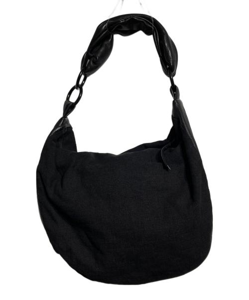 Y's（ワイズ）Y's (ワイズ) MANDARINA (マンダリナ) スエード切替ハンドバッグ/Suede-panel handbag ブラックの古着・服飾アイテム