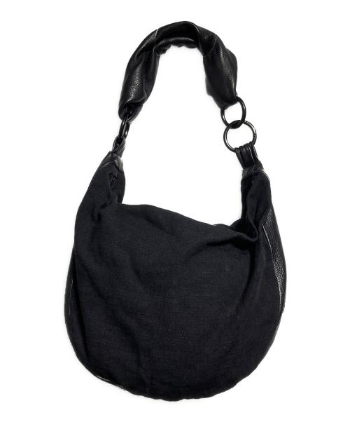 Y's（ワイズ）Y's (ワイズ) MANDARINA (マンダリナ) スエード切替ハンドバッグ/Suede-panel handbag ブラックの古着・服飾アイテム