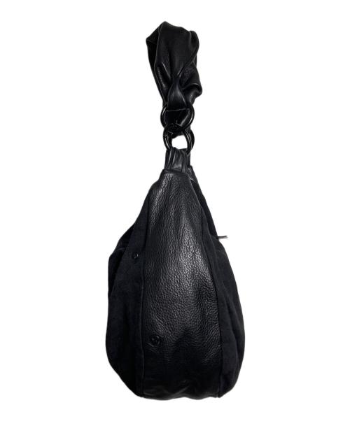 Y's（ワイズ）Y's (ワイズ) MANDARINA (マンダリナ) スエード切替ハンドバッグ/Suede-panel handbag ブラックの古着・服飾アイテム