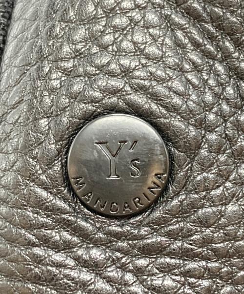 Y's（ワイズ）Y's (ワイズ) MANDARINA (マンダリナ) スエード切替ハンドバッグ/Suede-panel handbag ブラックの古着・服飾アイテム