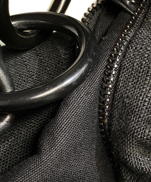 Y's（ワイズ）Y's (ワイズ) MANDARINA (マンダリナ) スエード切替ハンドバッグ/Suede-panel handbag ブラックの古着・服飾アイテム