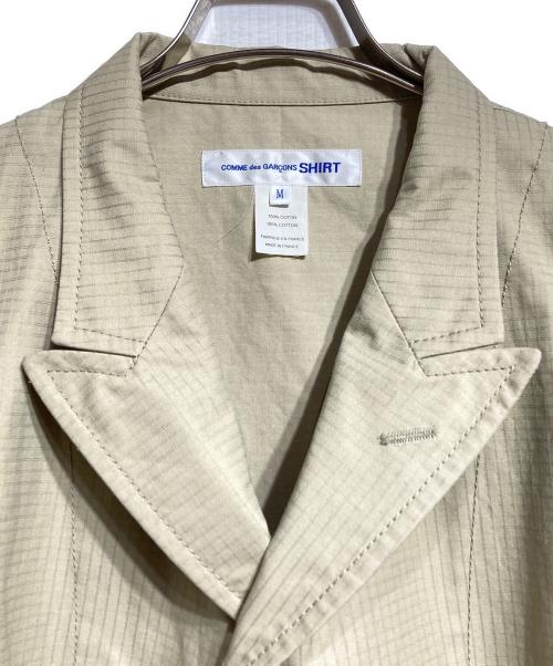 COMME des GARCONS SHIRT（コムデギャルソンシャツ）COMME des GARCONS SHIRT (コムデギャルソンシャツ) チェックテーラードジャケット/Checked tailored jacket ベージュ サイズ:Mの古着・服飾アイテム