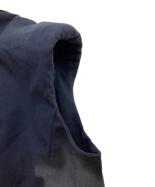 DRIES VAN NOTEN（ドリスヴァンノッテン）DRIES VAN NOTEN (ドリスヴァンノッテン) パワーショルダーダブルブレストジレ/Power-shoulder double-breasted gilet ネイビー サイズ:36の古着・服飾アイテム