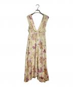 MARNIマルニ）の古着「花柄ノースリーブワンピース/Floral sleeveless dress」｜ベージュ
