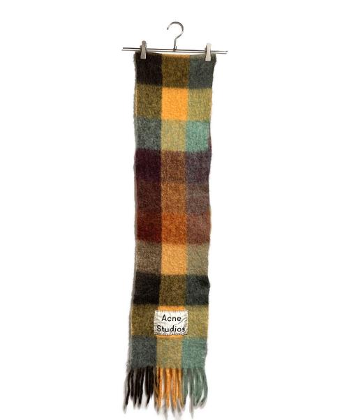 Acne studios（アクネ ストゥディオズ）Acne studios (アクネ ストゥディオズ) パネル切替マフラー / Panel-block scarf マルチカラー サイズ:250X28の古着・服飾アイテム