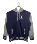 RAREWAREレアウェア）の古着「バーシティパーカー/Varsity Hoodie」｜ネイビー×グレー
