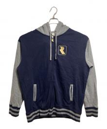 RAREWARE（レアウェア）の古着「バーシティパーカー/Varsity Hoodie」｜ネイビー×グレー