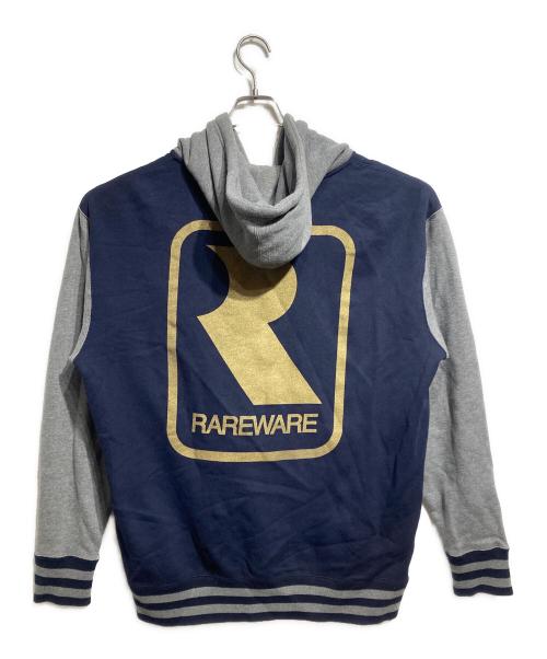 RAREWARE（レアウェア）RAREWARE (レアウェア) バーシティパーカー/Varsity Hoodie ネイビー×グレー サイズ:XLの古着・服飾アイテム