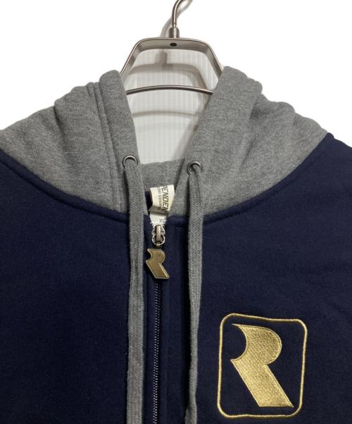 RAREWARE（レアウェア）RAREWARE (レアウェア) バーシティパーカー/Varsity Hoodie ネイビー×グレー サイズ:XLの古着・服飾アイテム