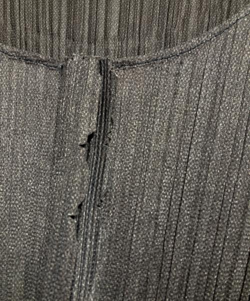 PLEATS PLEASE（プリーツプリーズ）PLEATS PLEASE (プリーツプリーズ) 変形カットソー/cut-and-sew top グレー サイズ:3の古着・服飾アイテム