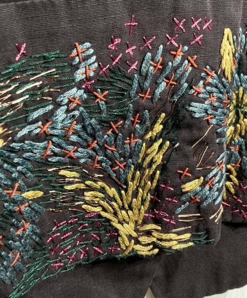 DRIES VAN NOTEN（ドリスヴァンノッテン）DRIES VAN NOTEN (ドリスヴァンノッテン) スタンドカラー刺繍ジャケット/Embroidered Stand-Collar Jacket グレー サイズ:42の古着・服飾アイテム