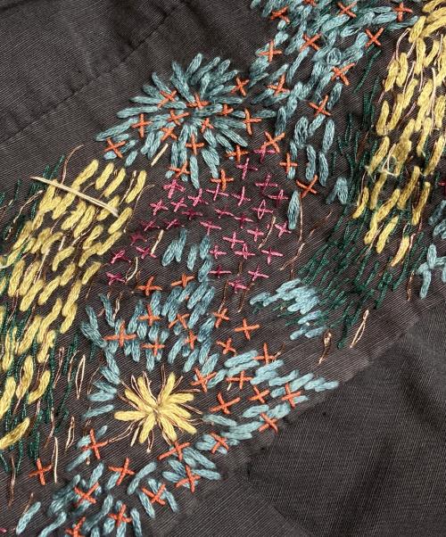 DRIES VAN NOTEN（ドリスヴァンノッテン）DRIES VAN NOTEN (ドリスヴァンノッテン) スタンドカラー刺繍ジャケット/Embroidered Stand-Collar Jacket グレー サイズ:42の古着・服飾アイテム