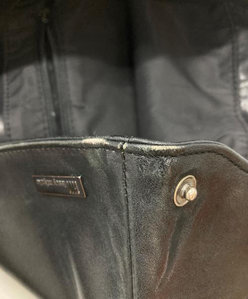 ISSEY MIYAKE STUDIO（イッセイミヤケスタジオ）ISSEY MIYAKE STUDIO (イッセイミヤケスタジオ) フラップレザーショルダーバッグ/Leather flap shoulder bag ブラックの古着・服飾アイテム