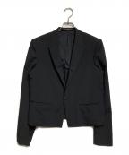LAD MUSICIANラッドミュージシャン）の古着「短丈ウールジャケット/Cropped wool jacket」｜ブラック