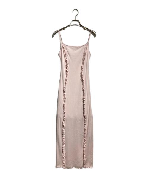 Snidel（スナイデル）Snidel (スナイデル) フリルメローキャミワンピース/Ruffled Lettuce-Edge Camisole Dress ピンク サイズ:1の古着・服飾アイテム