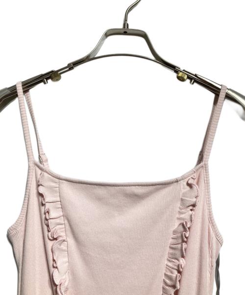 Snidel（スナイデル）Snidel (スナイデル) フリルメローキャミワンピース/Ruffled Lettuce-Edge Camisole Dress ピンク サイズ:1の古着・服飾アイテム