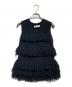 beautiful people（ビューティフルピープル）の古着「フリンジノースリーブニット/Fringed Sleeveless Knit Top」｜ブラック