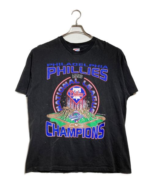 Hanes（ヘインズ）Hanes (ヘインズ) プリントTシャツ/printed t-shirt ブラック サイズ:XLの古着・服飾アイテム