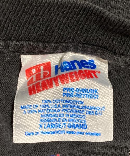 Hanes（ヘインズ）Hanes (ヘインズ) プリントTシャツ/printed t-shirt ブラック サイズ:XLの古着・服飾アイテム