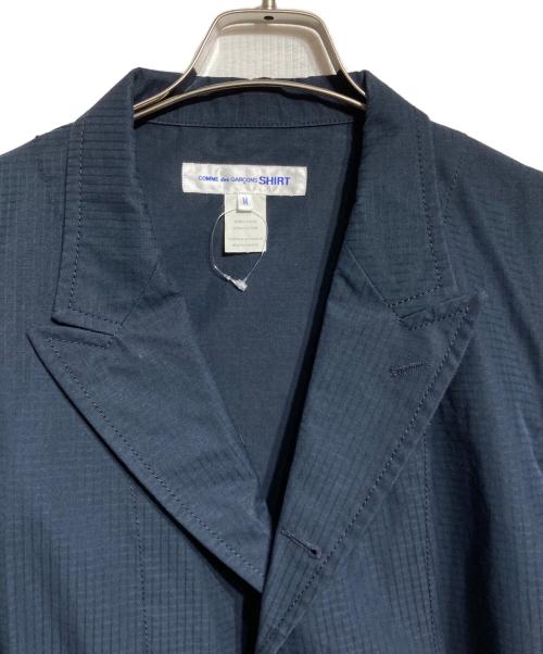 COMME des GARCONS SHIRT（コムデギャルソンシャツ）COMME des GARCONS SHIRT (コムデギャルソンシャツ) チェックテーラードジャケット ネイビー サイズ:Mの古着・服飾アイテム