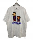 A BATHING APE×DCアベイシングエイプ×ディーシー）の古着「コラボプリントTシャツ」｜ホワイト