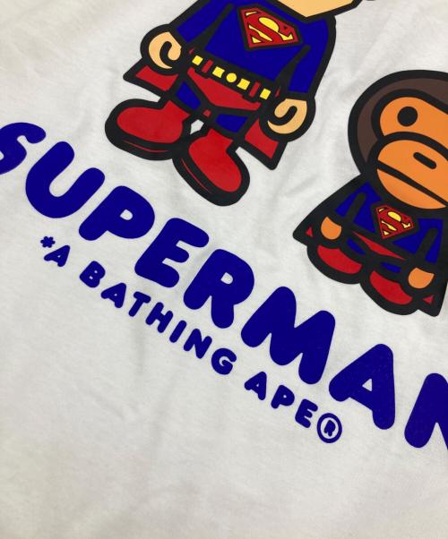 A BATHING APE（アベイシングエイプ）A BATHING APE (アベイシングエイプ) DC (ディーシー) コラボプリントTシャツ ホワイト サイズ:Lの古着・服飾アイテム