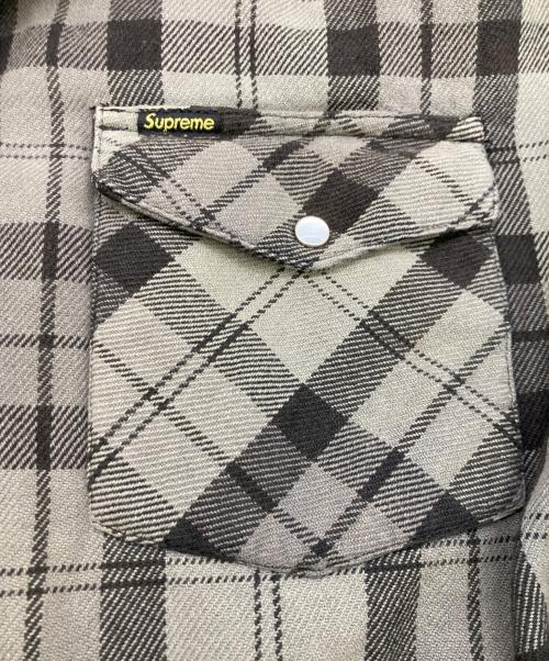 SUPREME（シュプリーム）SUPREME (シュプリーム) Quilted Flannel Snap Shirt グレー サイズ:XLの古着・服飾アイテム
