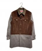 COMME des GARCONS JUNYA WATANABE MAN×LEVI'Sコム デ ギャルソン ジュンヤ ワタナベ マン×リーバイス）の古着「Ｗネーム 3rd × チェスター ドッキングコート」｜ブラウン