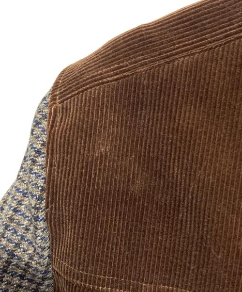 COMME des GARCONS JUNYA WATANABE MAN（コム デ ギャルソン ジュンヤ ワタナベ マン）COMME des GARCONS JUNYA WATANABE MAN (コム デ ギャルソン ジュンヤ ワタナベ マン) LEVI'S (リーバイス) Ｗネーム 3rd × チェスター ドッキングコート ブラウン サイズ:Mの古着・服飾アイテム