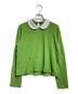 tricot COMME des GARCONS（トリココムデギャルソン）の古着「ラウンドカラー ウールジャージー ニット/Round-collar wool jersey knit」｜グリーン