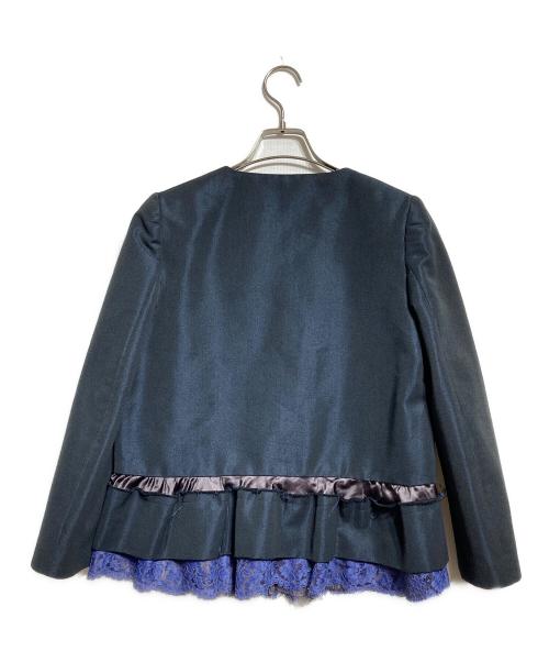 sacai（サカイ）sacai (サカイ) レース切替ブルゾン/Lace-Panel Blouson ネイビー サイズ:3の古着・服飾アイテム