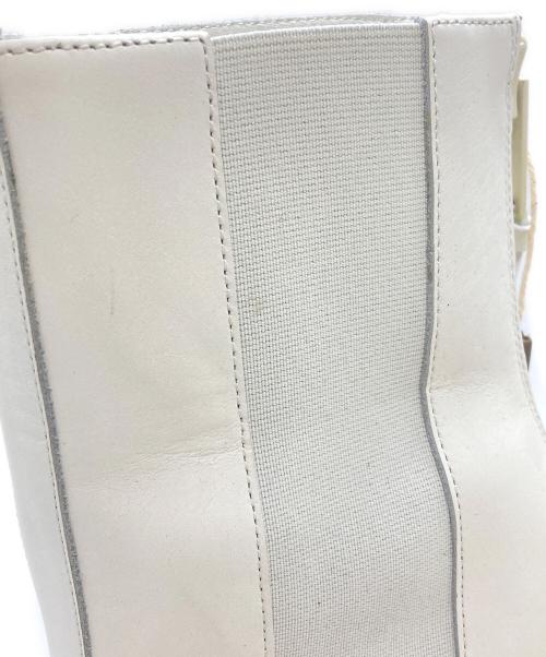 JIL SANDER（ジルサンダー）JIL SANDER (ジルサンダー) チャンキージップブーツ ホワイト サイズ:22.5cmの古着・服飾アイテム