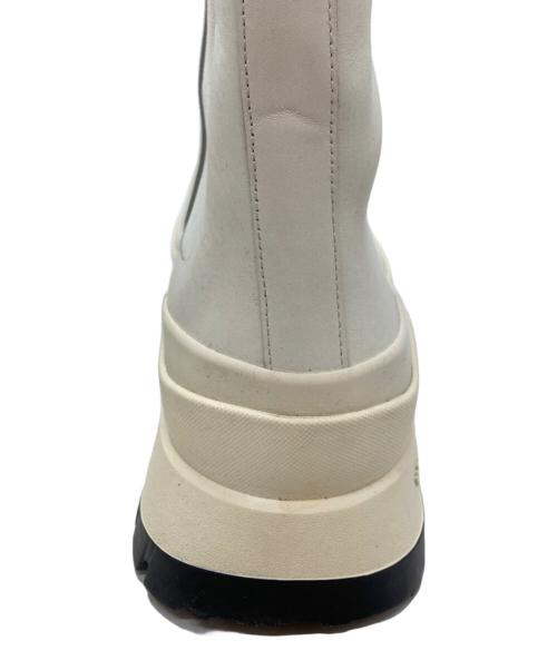 JIL SANDER（ジルサンダー）JIL SANDER (ジルサンダー) チャンキージップブーツ ホワイト サイズ:22.5cmの古着・服飾アイテム