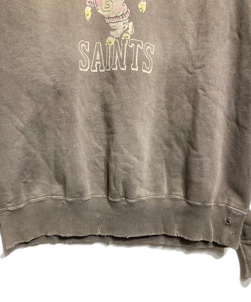 NEXUSVII（ネクサスセブン）NEXUSVII (ネクサスセブン) SAINT MICHAEL (セントマイケル) SUFFERING SAINTS CREW SWEAT ブラウン サイズ:50の古着・服飾アイテム