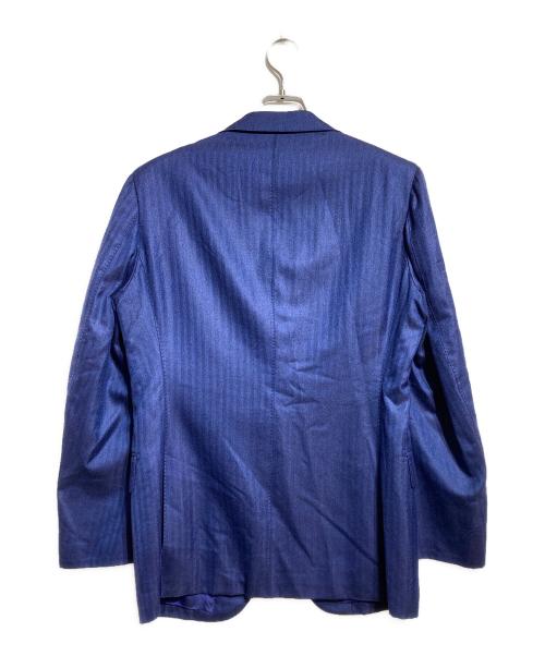 azabu tailor（アザブテーラー）azabu tailor (アザブテーラー) カシミア混テーラードジャケット/Cashmere-blend tailored jacket ネイビー サイズ:FREEの古着・服飾アイテム