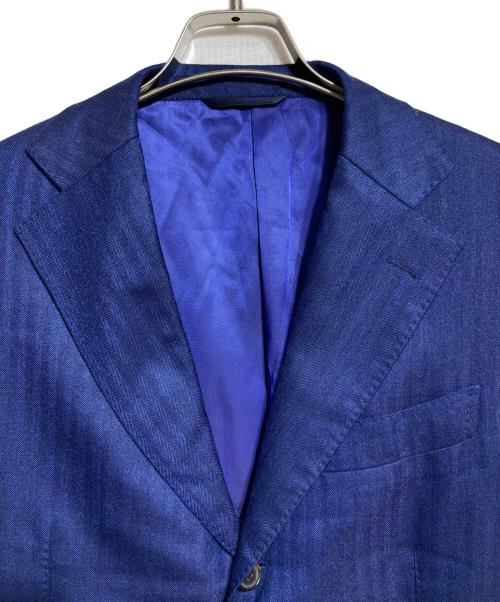 azabu tailor（アザブテーラー）azabu tailor (アザブテーラー) カシミア混テーラードジャケット/Cashmere-blend tailored jacket ネイビー サイズ:FREEの古着・服飾アイテム