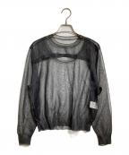 HYKEハイク）の古着「SHEER CREW NECK SWEATER/シアークルーネックセーター」｜ブラック