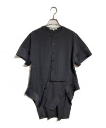 UN3D.（アンスリード）の古着「リブコンビタイプライターシャツ/Rib-Combo Typewriter Shirt」｜ブラック